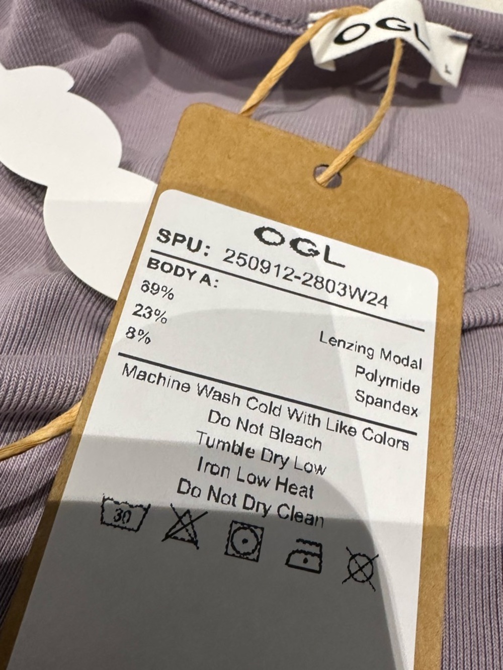 OGL | Sandwashed Effortless Boatneck Batwing Sleeve Side Ruched Top Purple Fog L - Picture 14 of 16